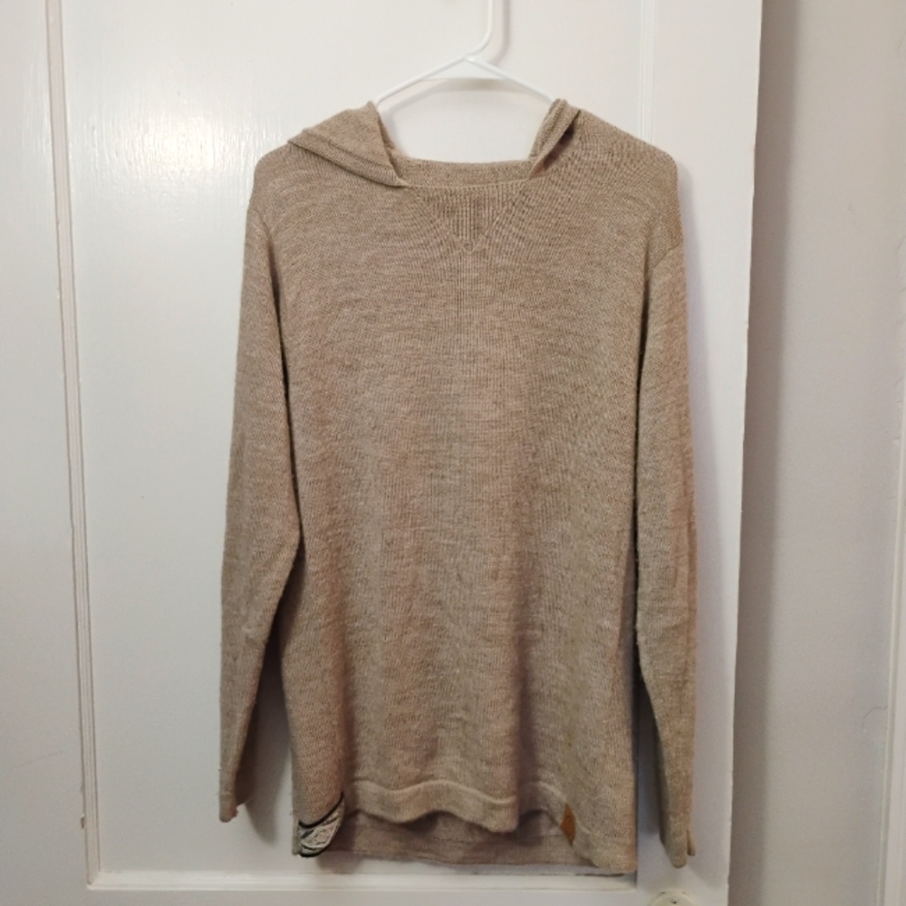 Paka Alpaca Hoodie, Oat, Unisex Size XS